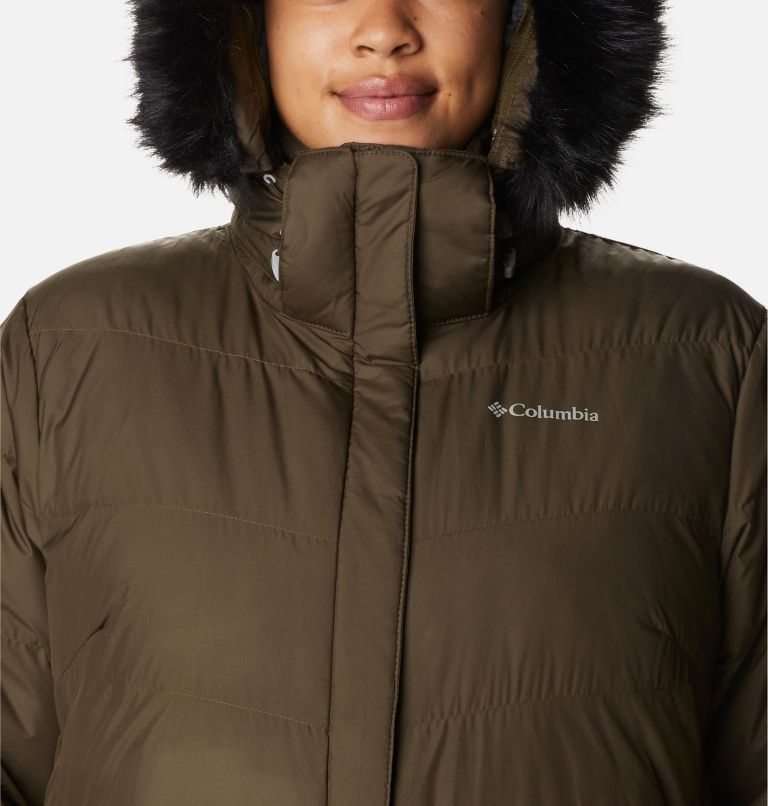 Jachete Izolate Columbia Peak to Park Mid-High Dama Masline Verzi | Plus Size AD97MZQS8